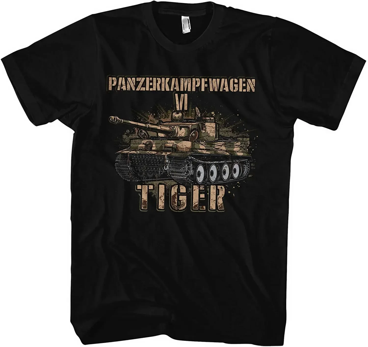 Футболка Panzer VI времен Второй мировой войны Legend Tiger Tank 100% хлопок с круглым вырезом