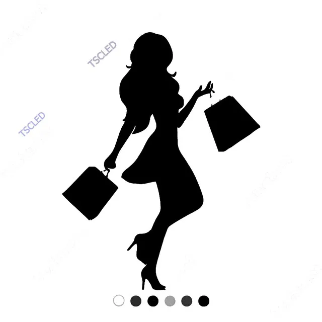 

Сумка для покупок счастливая Женская наклейка 17 см