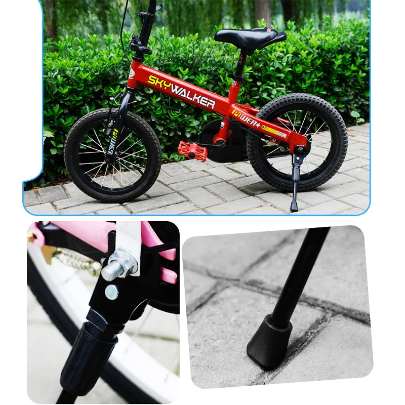 Kids Bike Kickstand for 12 14 16 18 Inch Wheel Bicycle Side Kick Stand Rear Mount Premium Steel Bikes Support Racks images - 6