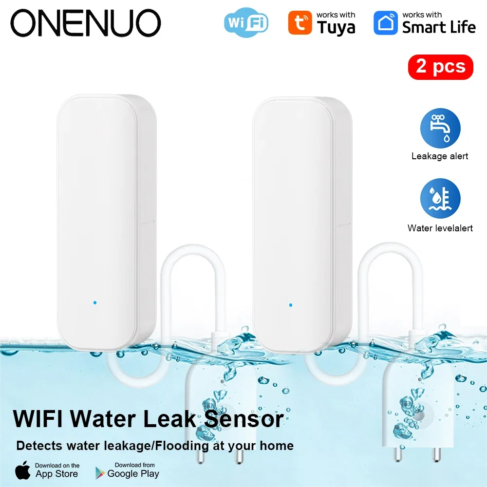 Умный Wi-Fi датчик воды ONENUO Tuya App Control детектор утечки сигнализации функции