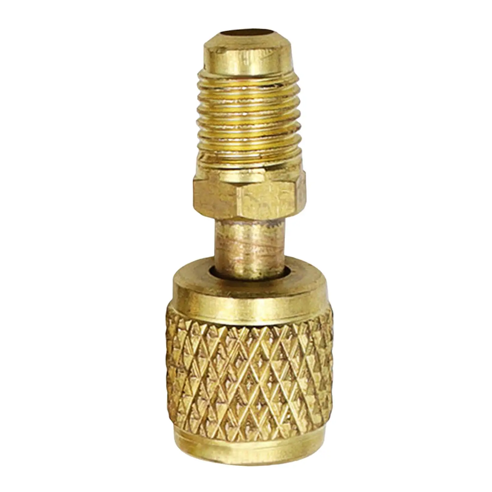 

R22 to R410 Adapter Brass Converter 1/4 SAE Mini Adapter Hose Adapter Refrigerant Charging Valve for Air Conditioner