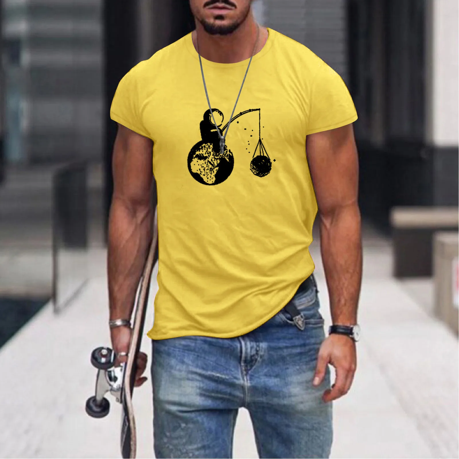 

Мужская Летняя модная повседневная хлопковая футболка с коротким рукавом, рубашка, топ, блузка, футболки большого роста