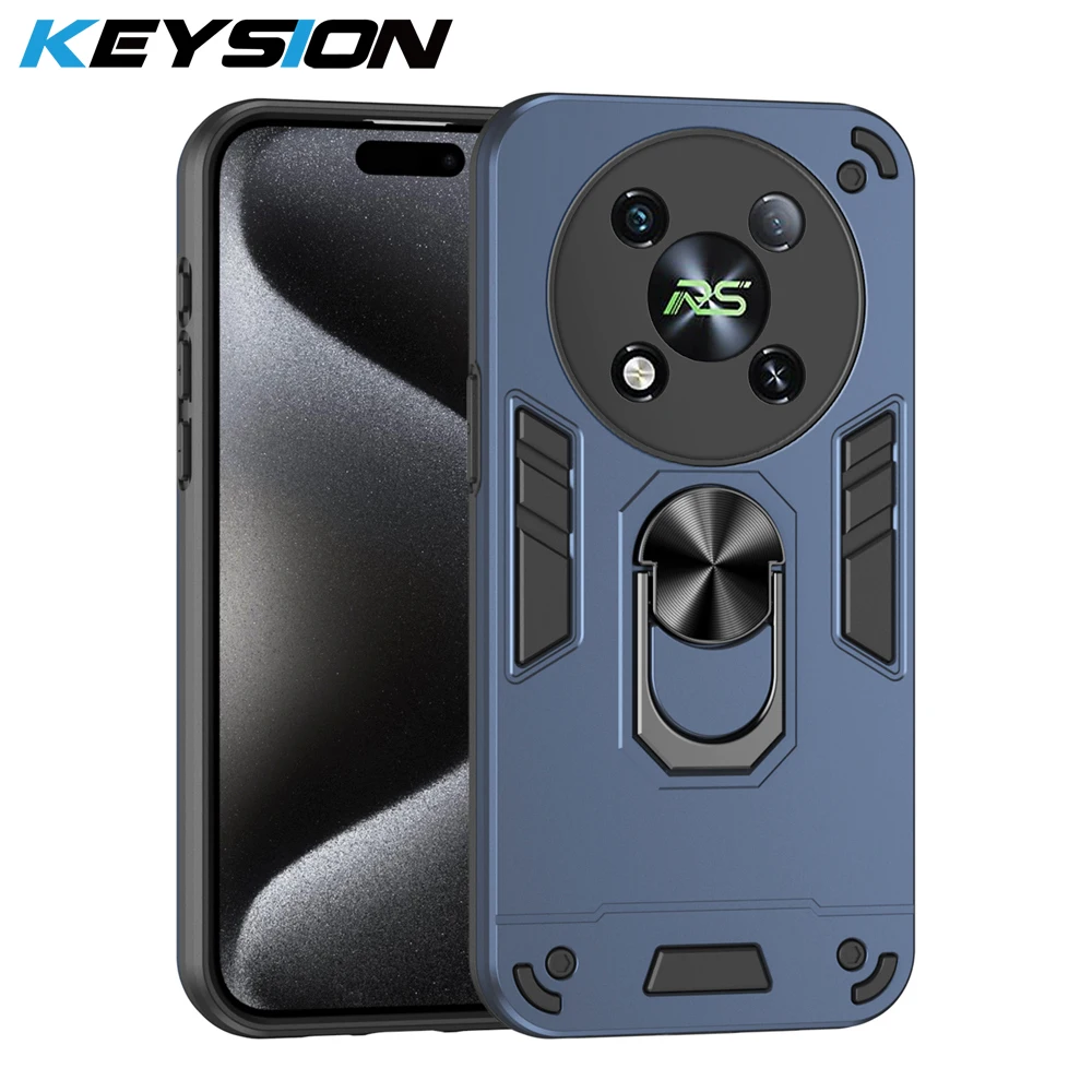 KEYSION противоударный бронированный чехол для Itel RS4 мягкий силиконовый + ПК