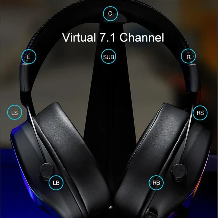 Rapoo VH650 Новое поступление RGB 7.1 Проводной USB ENC Микрофон 50 мм Динамические игровые