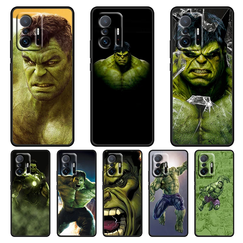 

Marvel The Incredible Hulk For Xiaomi 12 12X 11 11T 10T Mi 9 Ultra Pro Lite 5G 4G TPU Soft Silicone Black Phone Case Funda Coque
