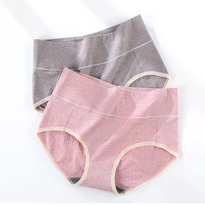 Women's Cotton Panties Large Sizes New Breathable Soft Traceless High Waist Underwear Plus Size Women Cotton Briefs
