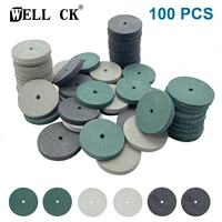 well ck 100pcsbox assorted dental lab polishing wheels burs silicone rubber polishers 3 colors