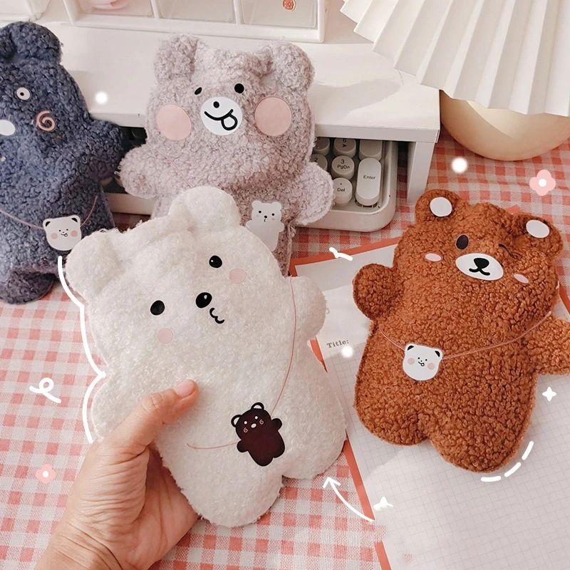 

Креативная плюшевая сумка для горячей воды 350 мл, мультяшный милый маленький медвежонок, сумка для инъекций воды, зимняя защита от холода, со...