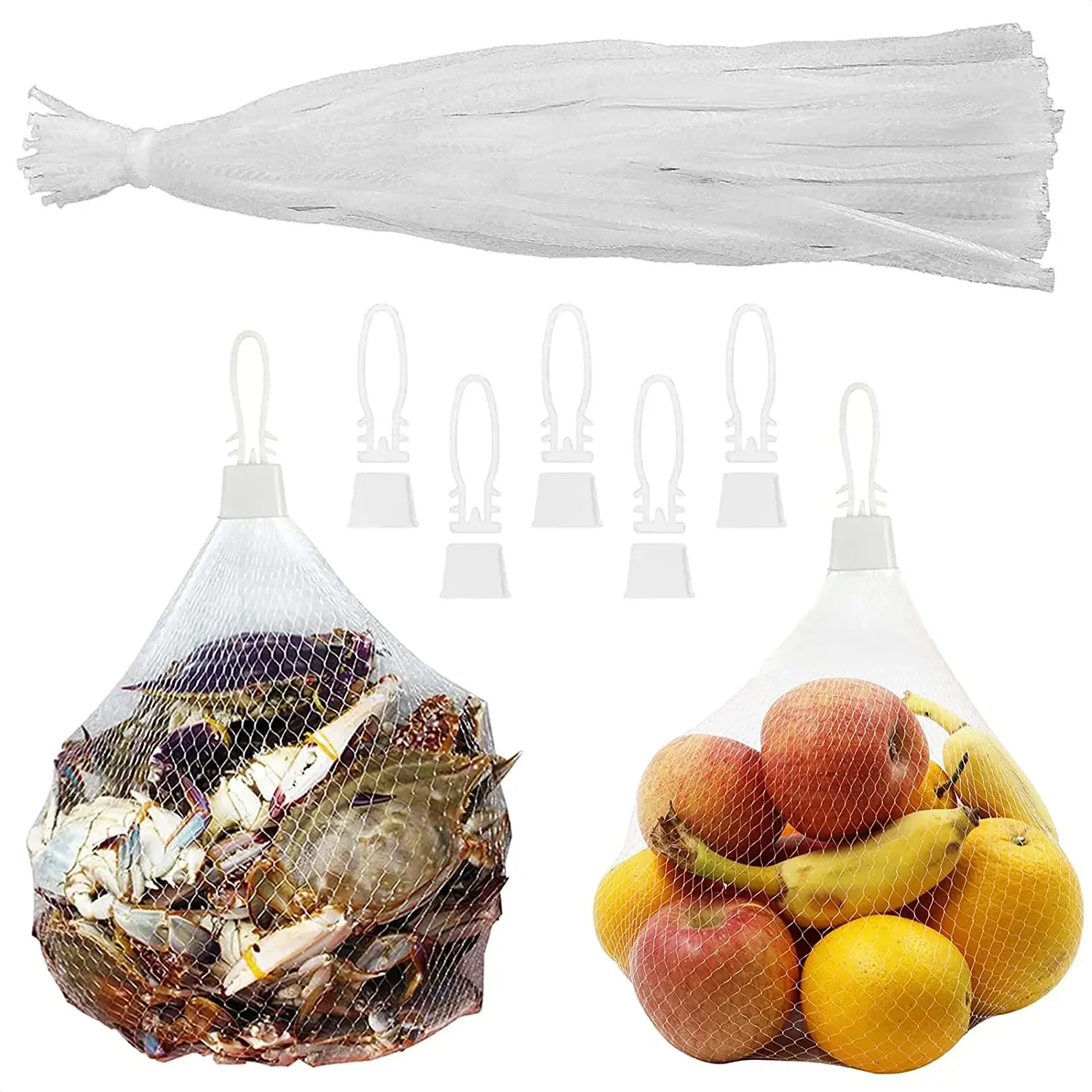 

Многоразовые сетчатые мешки для фруктов и овощей 100 шт.