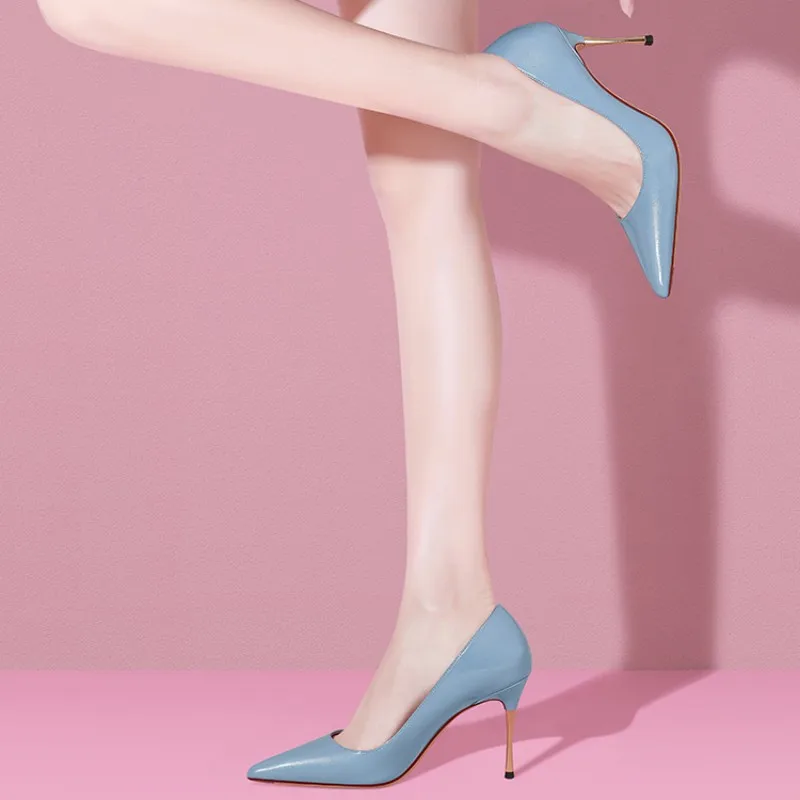 2023 Spring And Summer New Brand Women's High Heels High Quality Pointed Women's Shoes Sexy Pumps Comfortable Slim Heels