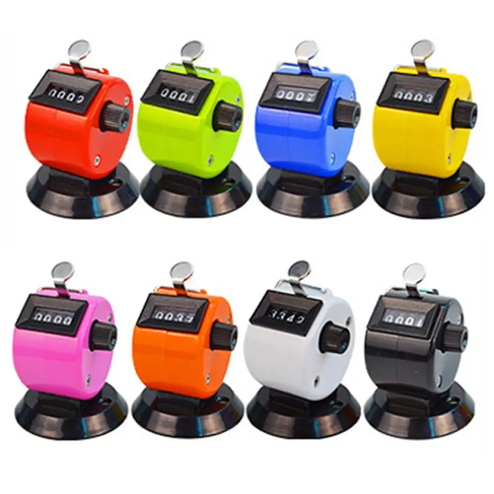 Ручной счетчик кликов 4-значный ручные механические счетчики шагов для