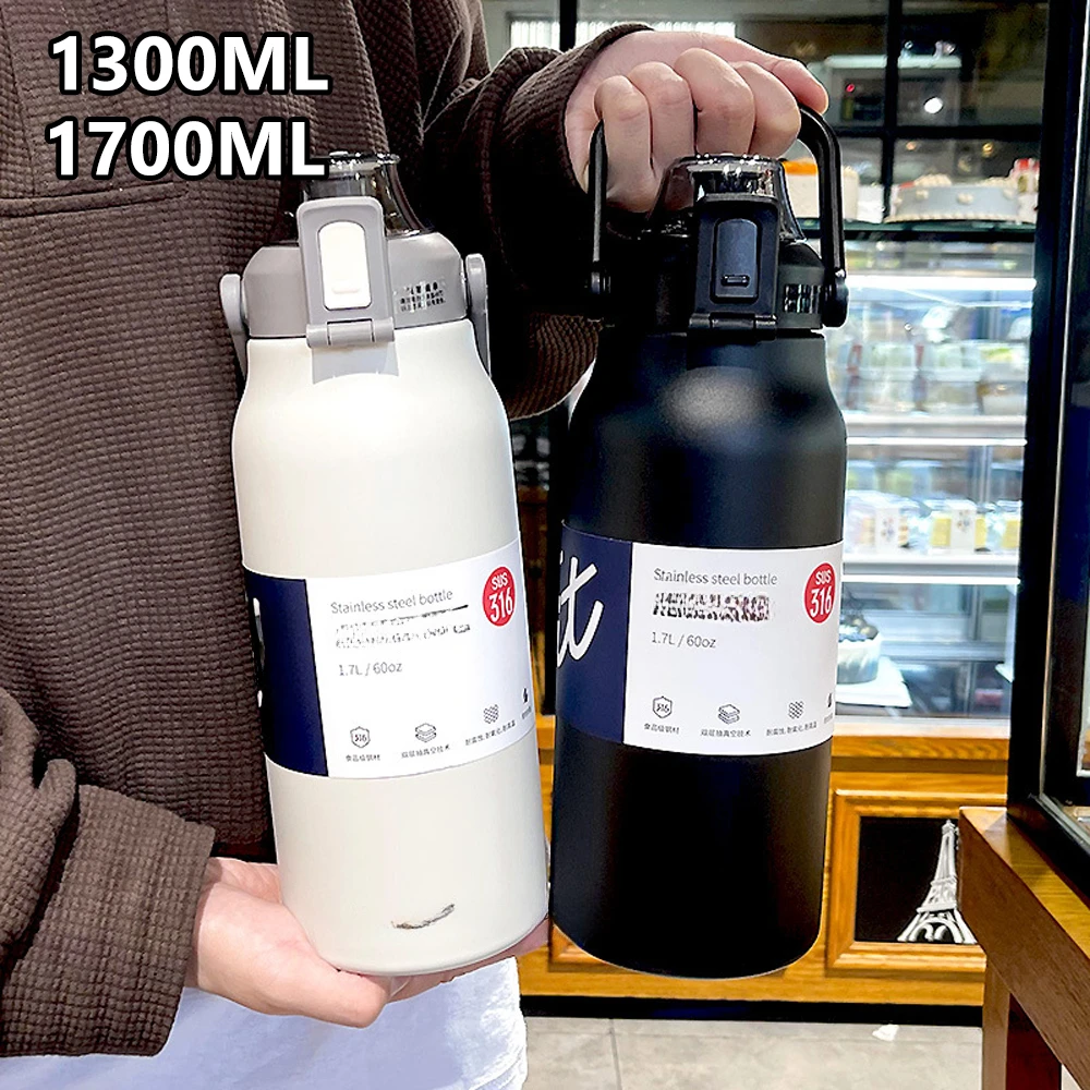 

Термос большой емкости, портативная Термокружка, термос, бутылка для воды, Термокружка, уличная термобутылка из нержавеющей стали