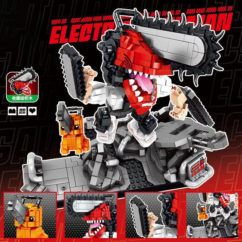

Chainsaw Man Denji Blocks Anime Figure Pvc Statue Action Figures Chainsawman Model Doll Collection Blocks Toys Kid Birthday Gift