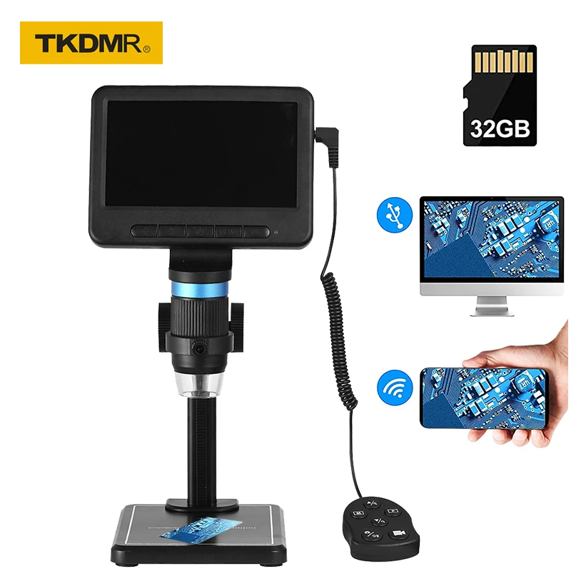 TKDMR 1000X зум HD 8LED профессиональный электронный цифровой USB Wi-Fi микроскоп с камерой