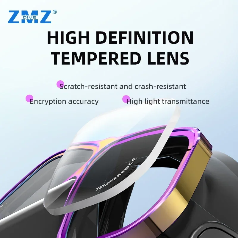 2024 новый стиль прозрачная цветная маска для дайвинга подводной охоты очки