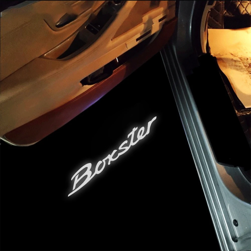 Светодиодные автомобильные логотипы Дверные фонари для Porsche Boxster Cayman 981 982 718 2012 2013 2014 2015 2016 2017 2018 2019 Аксессуары для проекторов