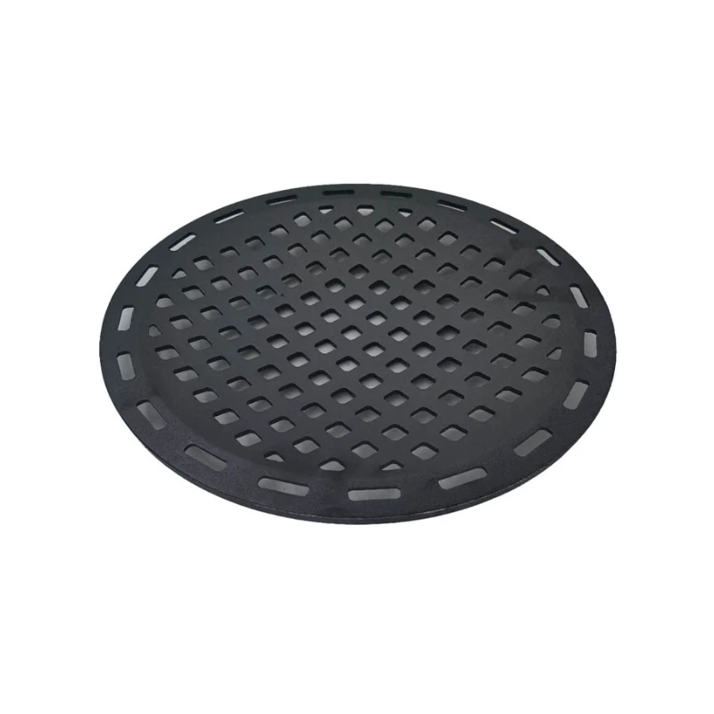 Фото 33cm Uncoated Cast Iron Plate with Square Hole for Outdoor Barbecue Grill №2