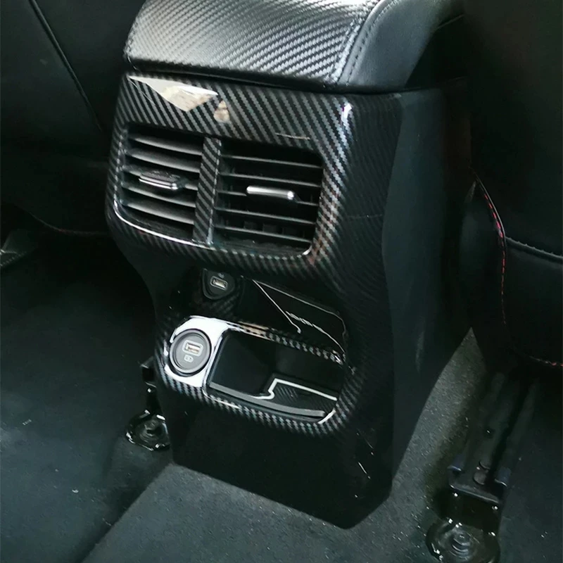 Для Kia Seltos 2019 2020 2021 22 23 24 ABS из углеродного волокна задняя крышка кондиционера
