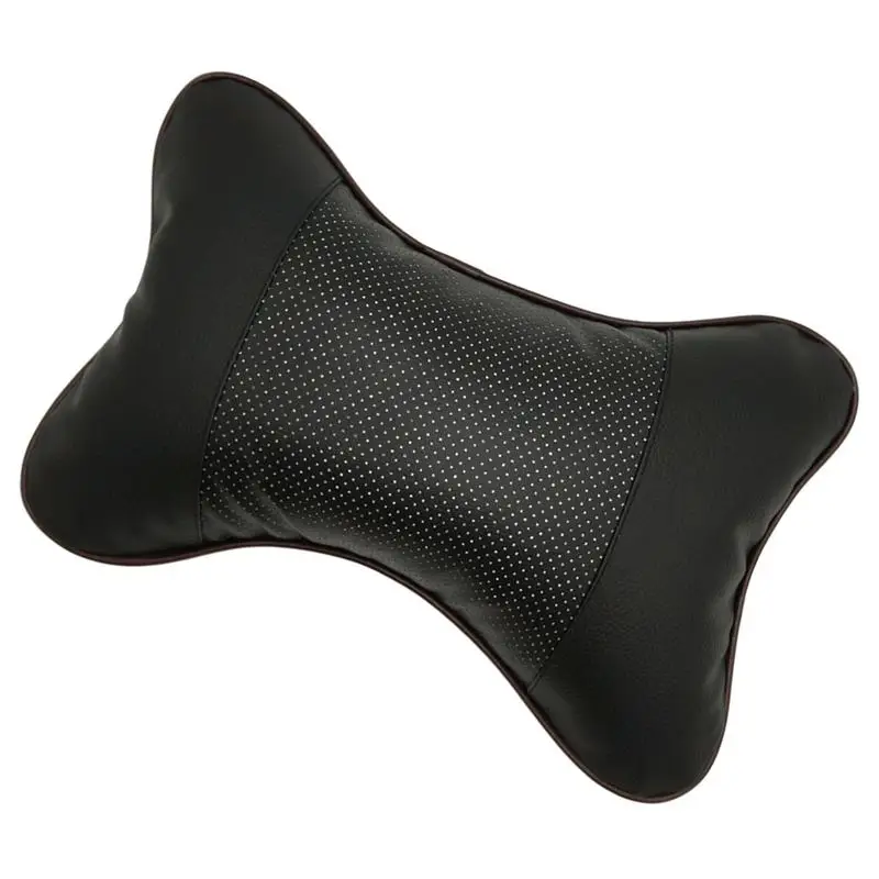 

PVC Leather Breathable Car Pillows Headrest Neck Rest Cushion Support Seat Accessories Auto Black Safety Seat Pillow Universal