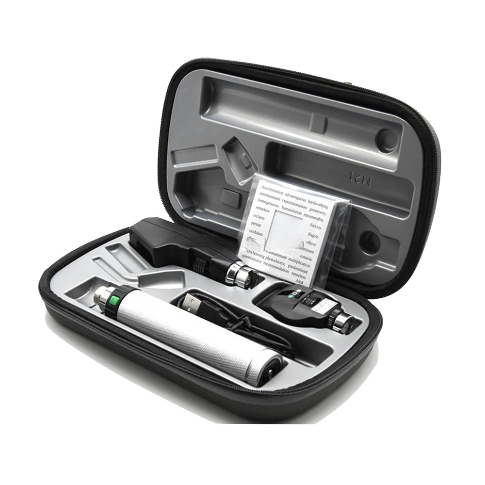 

High quality Eyes examination portable rechargeable diagnostic ophthalmoscope otoscope retinoscope set 468-4310