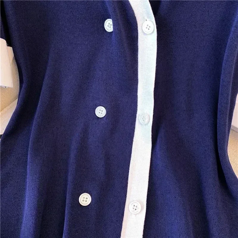 Простая летняя новая юбка 2024 высококачественное темпераментное трикотажное