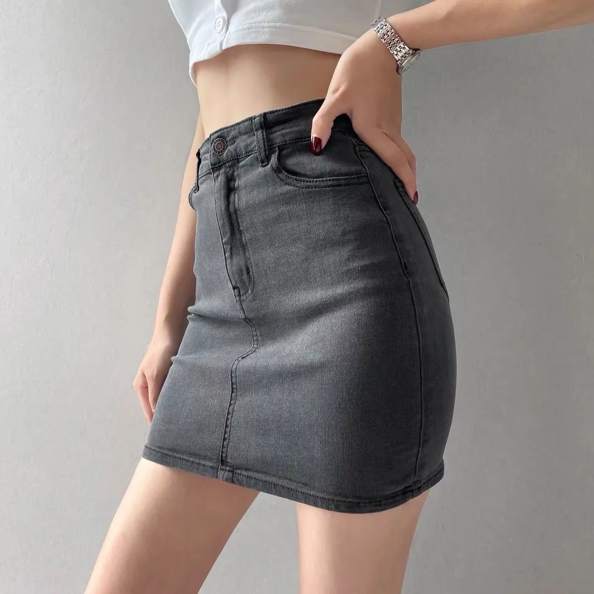 

Skinny Pencil Denim Mini Skirts for Women Sexy Cute Japan Fashion Casual Streetwear Ladies Jean Skirt Female New Dropshipping