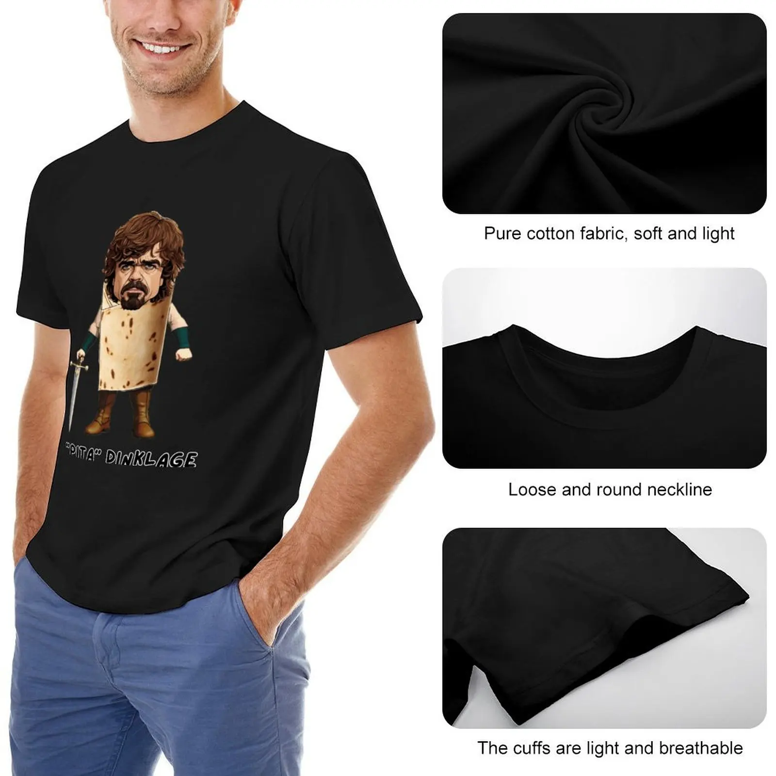 Футболка Pita Dinklage футболка большого размера с рисунком рубашки милая одежда для