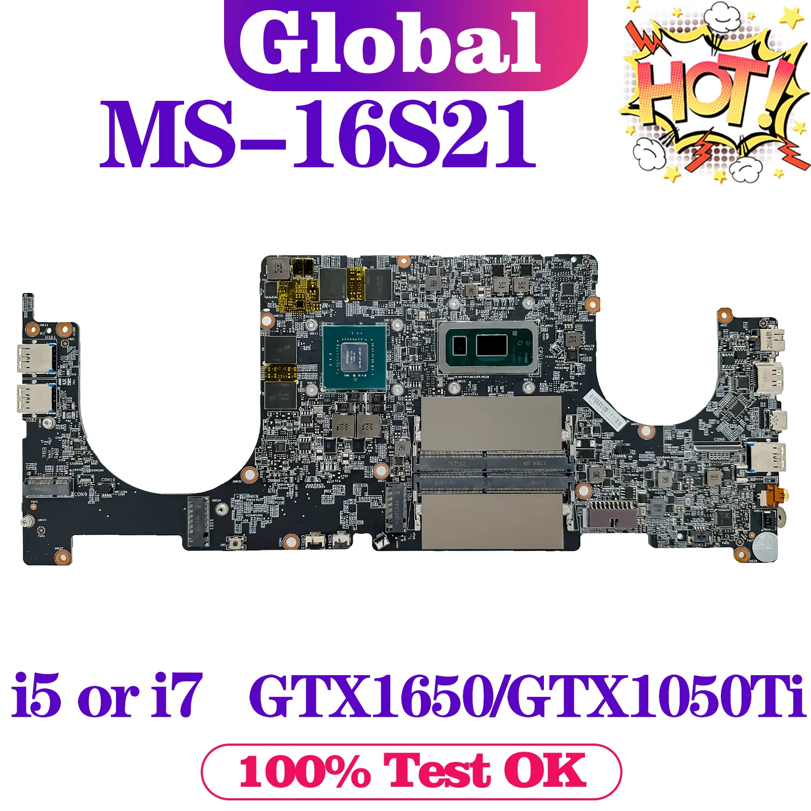 Материнская плата KEFU для MSI MS-16S21 PS63, материнская плата для ноутбука i5 i7 8-го поколения GTX1050Ti GTX1650 V4G