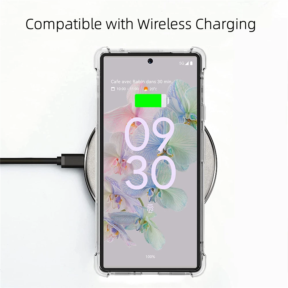 Transparent Silicone Case for Google Pixel 1 2 3a 3 4a 4 XL 5a 5 6a 6 7a 7 Pro Flexible Shockproof Cover with Reinforced Corners