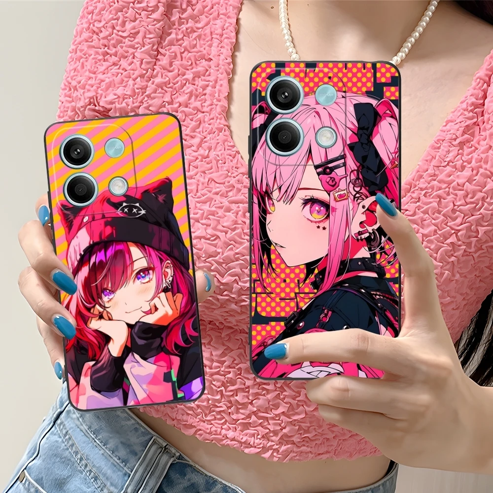 Милый чехол для мобильного телефона с Аниме Pretty Girl Xiaomi Redmi Note 13 12 11 10 9 8 7 6 S A Pro Lite Plus