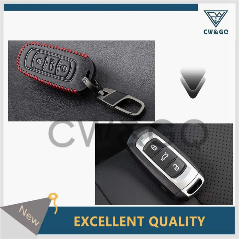 

Leather Car remote key case for Geely Atlas Boyue NL3 EX7 Emgrand X7 EmgrarandX7 SUV GT GC9 borui Car remote key case