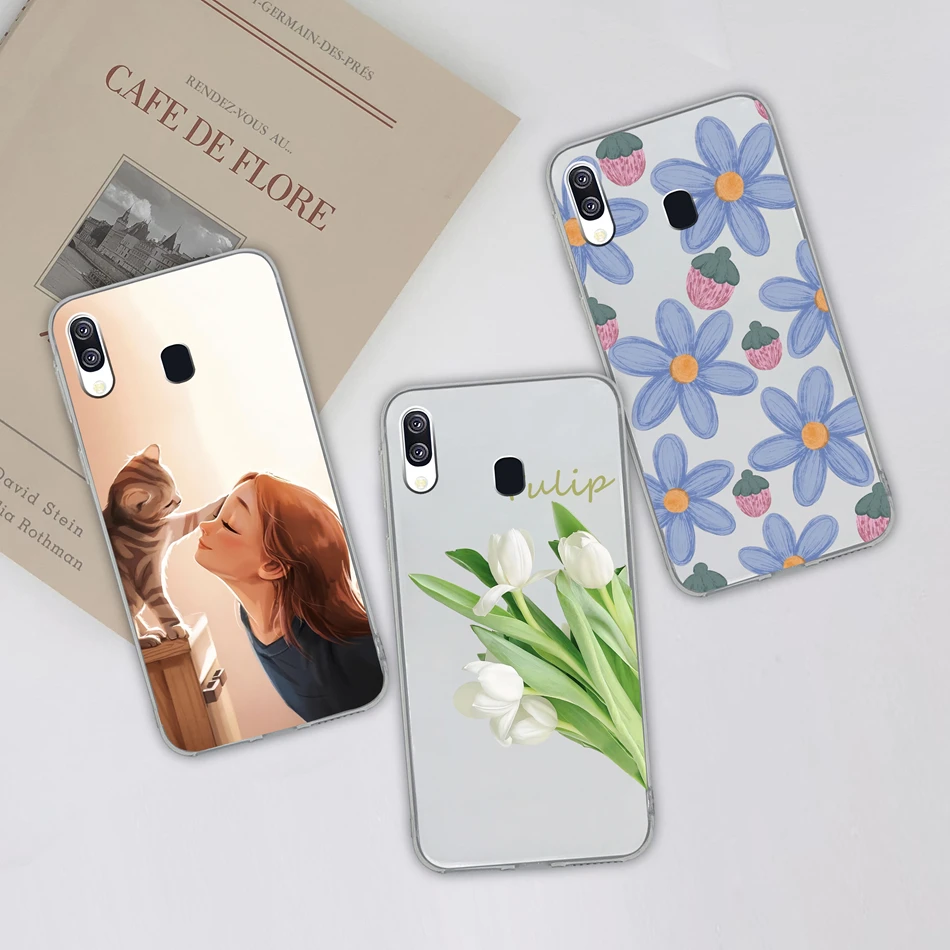Фото Чехол для телефона Samsung Galaxy A40, A41, простой креативный прозрачный чехол-накладка для Samsung A 40, A 41, мягкий силиконовый чехол из ТПУ с защитой от падения №3