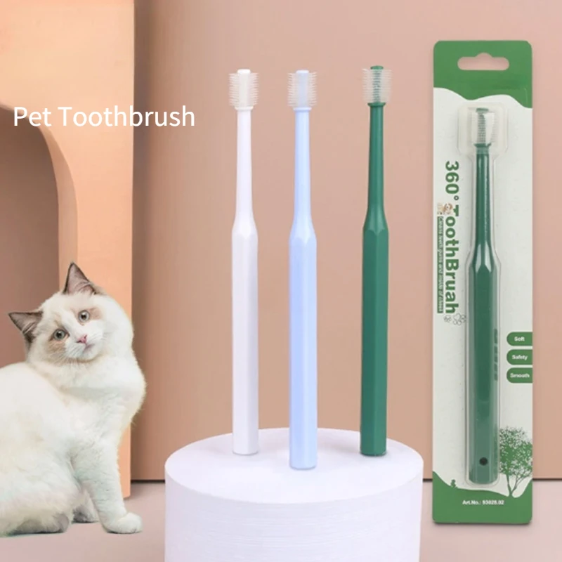 

Dog Toothbrush Finger Toothbrush Soft Brushing Dogs Cats Teeth Cleaning Freshener Protection 360 Degree Oral Care For Pet