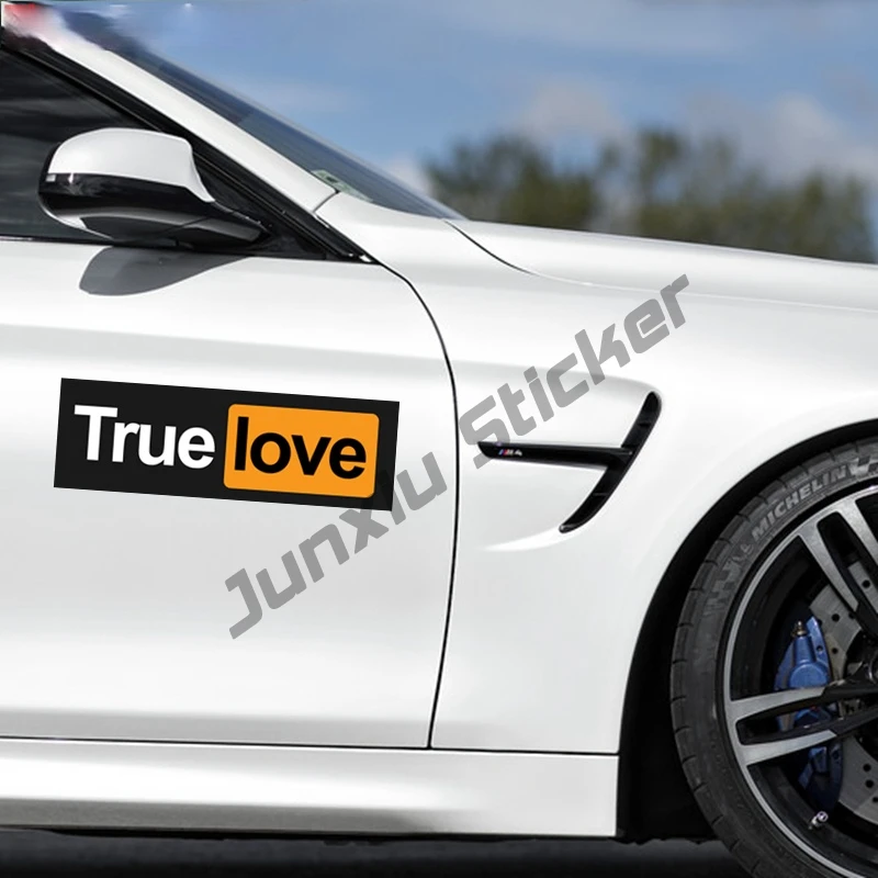 

Funny True Love Car Sticker and Decal Waterproof Window Laptop Auto Motorcycle Scratch-Proof Exterior Fine Decal PVC19x15cm