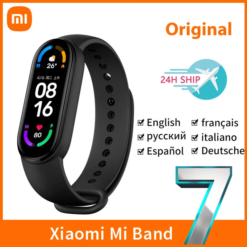 

Смарт-браслет Xiaomi Mi Band 7, 6 цветов, с AMOLED экраном