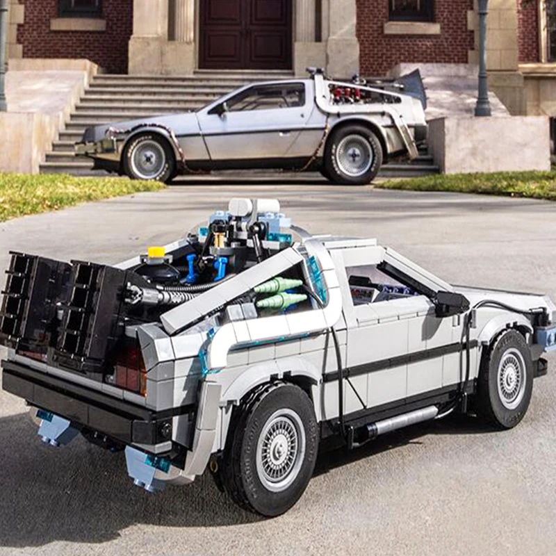 

New Technical Classic Movie Back to the Future Car Building Blocks Model MOC City Supercar Bricks Assembling Toys for Boys Gift