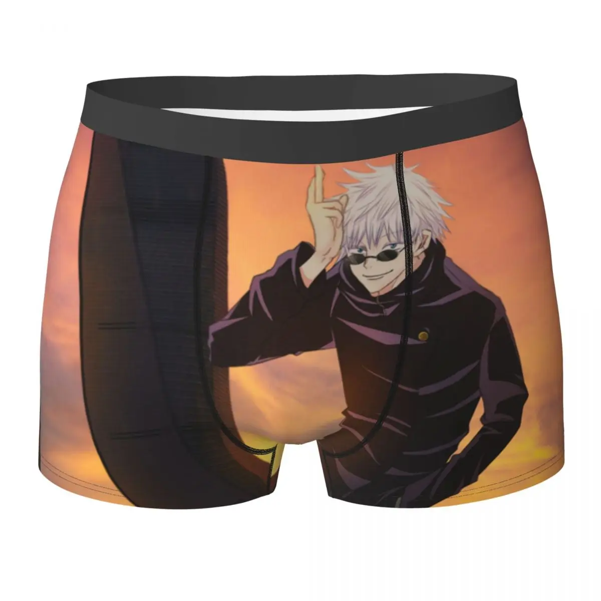 

Satoru Gojo Jujutsu Underwear Kaisen Sunset Classic Underpants Sublimation Shorts Briefs Pouch Male Plus Size Trunk