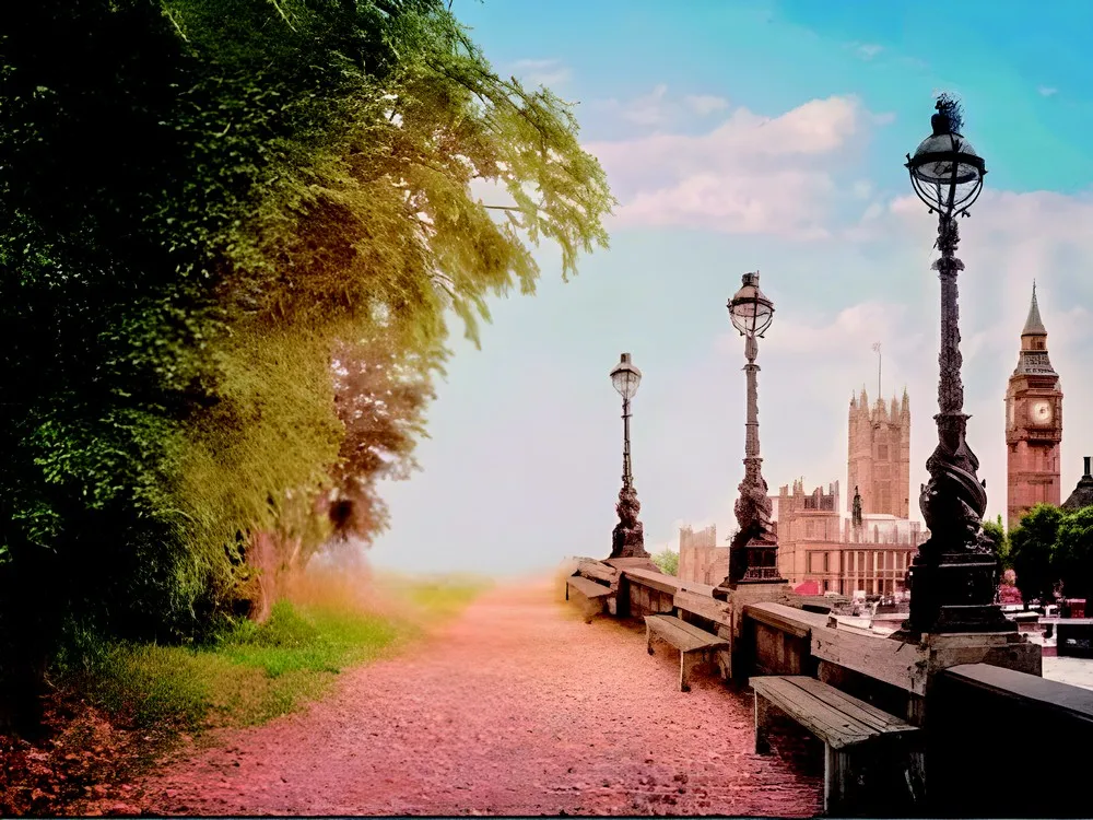 River Walk London Bear Story сказочное дерево фоны высокого качества компьютерный принт