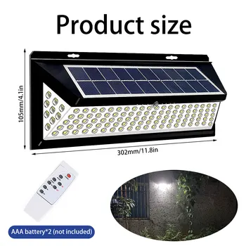 Solar Light Wall Lamp Outdoor Lighting Sunlight 118 LEDs Motion Sensor Solar LED Light IP65 Waterproof Security Light For Street 2