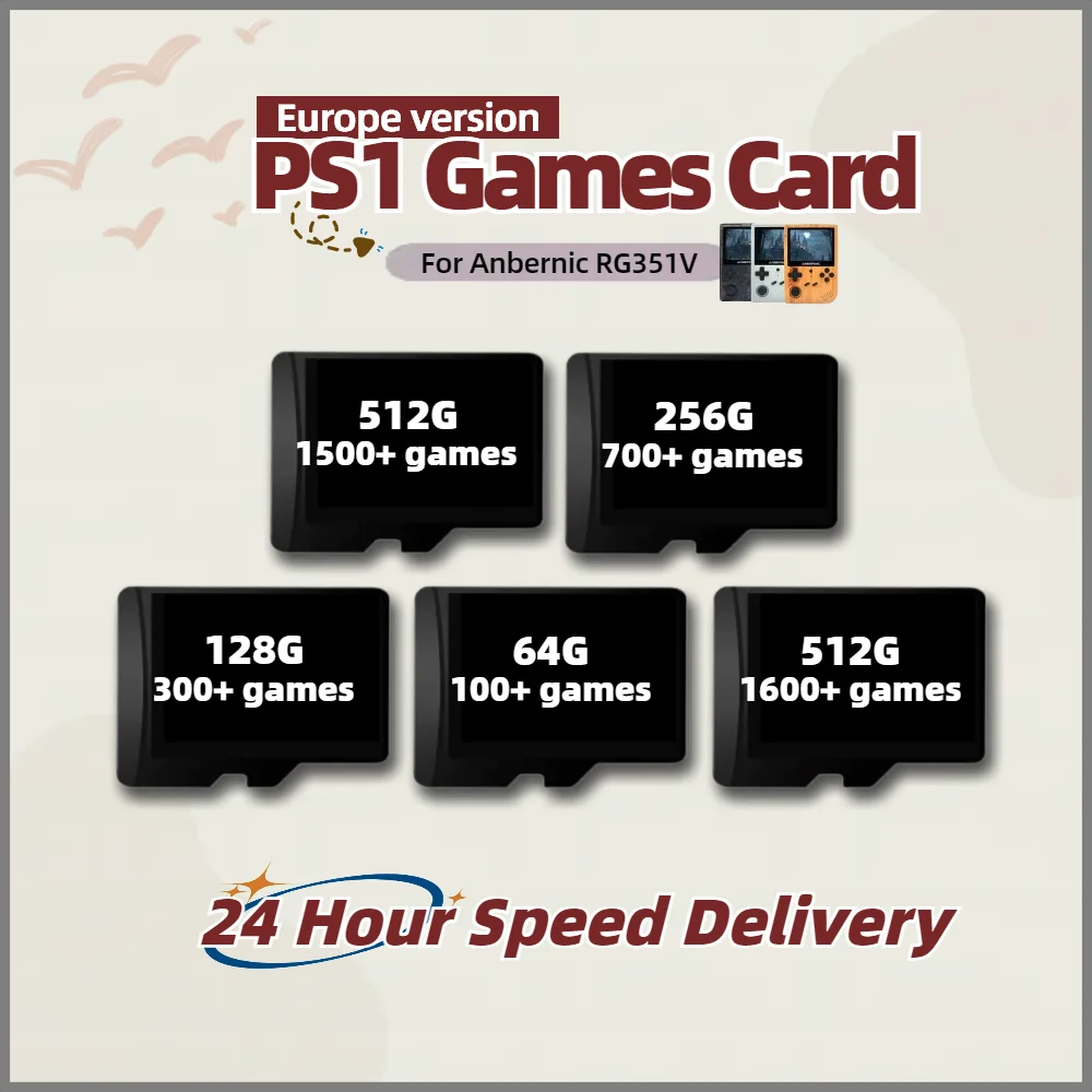 

Anbernic RG351V PS1 Games Card Europe Version TF Box All Language Custom Memory Retro 512G 1500+ 256G 700+ 128G 300+ 64G 100+
