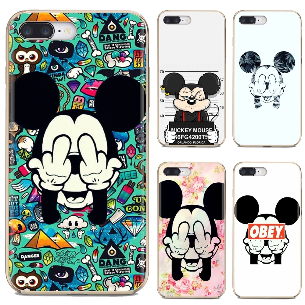 

For iPhone 10 11 12 13 Mini Pro 4S 5S SE 5C 6 6S 7 8 X XR XS Plus Max 2020 Silicone Phone Case bad mickey mouse Pattern Collage