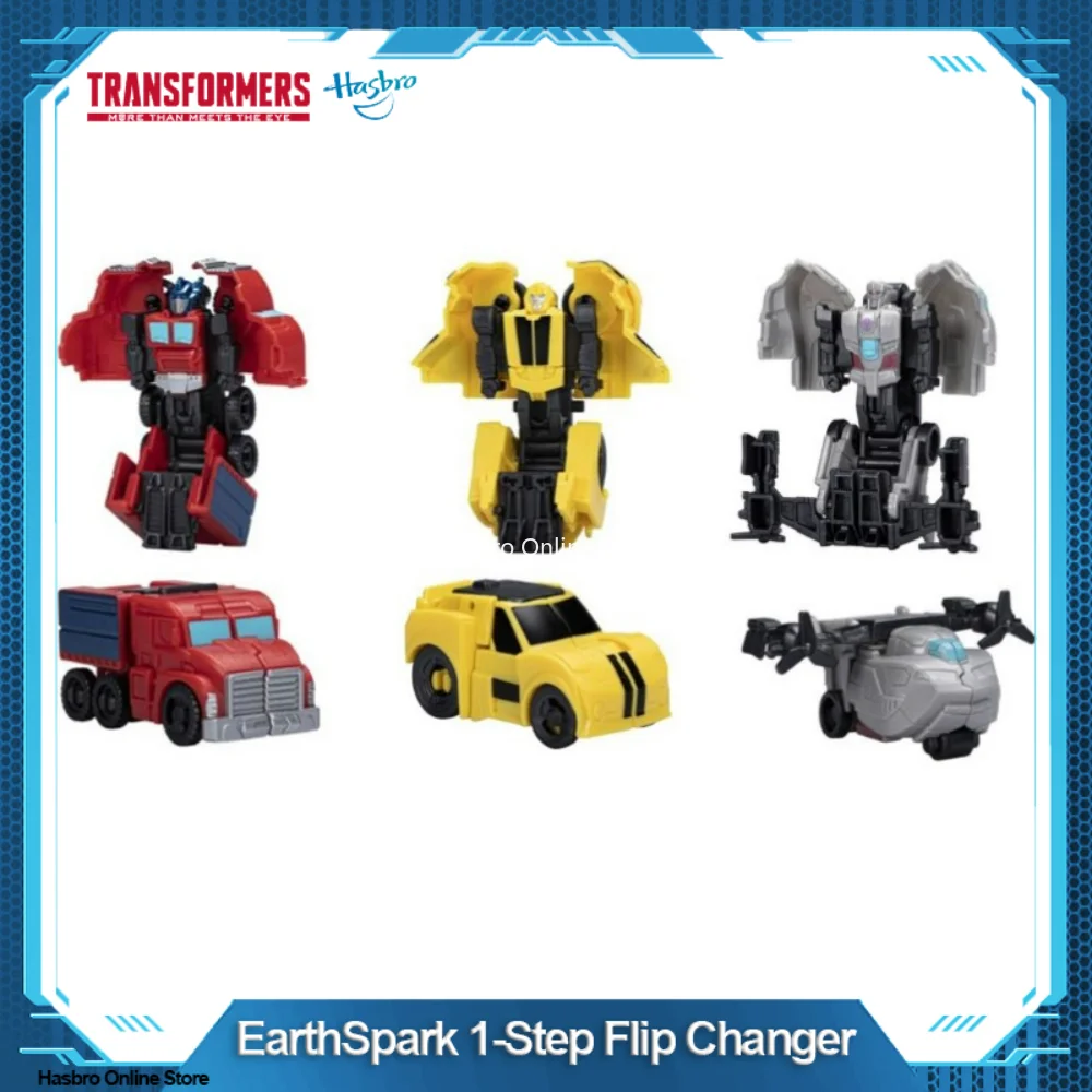 

Hasbro Transformers Toys EarthSpark 1-Step Flip Changer Optimus Prime Bumblebee Megatron Action Figure Robot Toys F6228