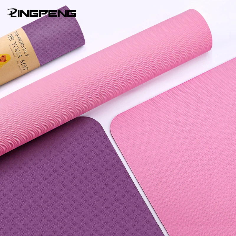 Tpe Yoga Mat Custom Thickened Widened Non-slip Female Fitness Beginner Home Skipping Rope Soundproof Yoga Mat