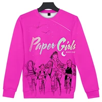 paper girls 2022 television crewneck long sleeve women men sweatshirts harajuku streetwear casual style 3d clothes