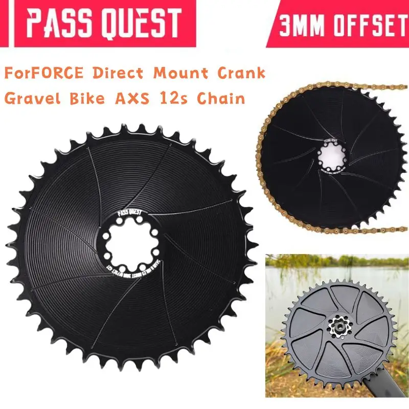 PASS QUEST ДЛЯ GXP 3 мм со смещением 38-54T 8 звездочка с гвоздями широкая для FORCE кривошип