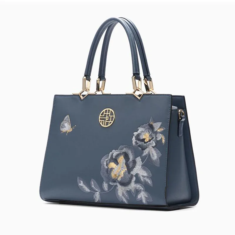 

Luxury designer genuine leather Women's bag for women high-quality real cowhide leather bag embroidery bag Female bag