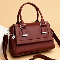luxury designer handbag for women 2022 new high quality soft leather shoulder bags fashion trend diamond female messenger bag