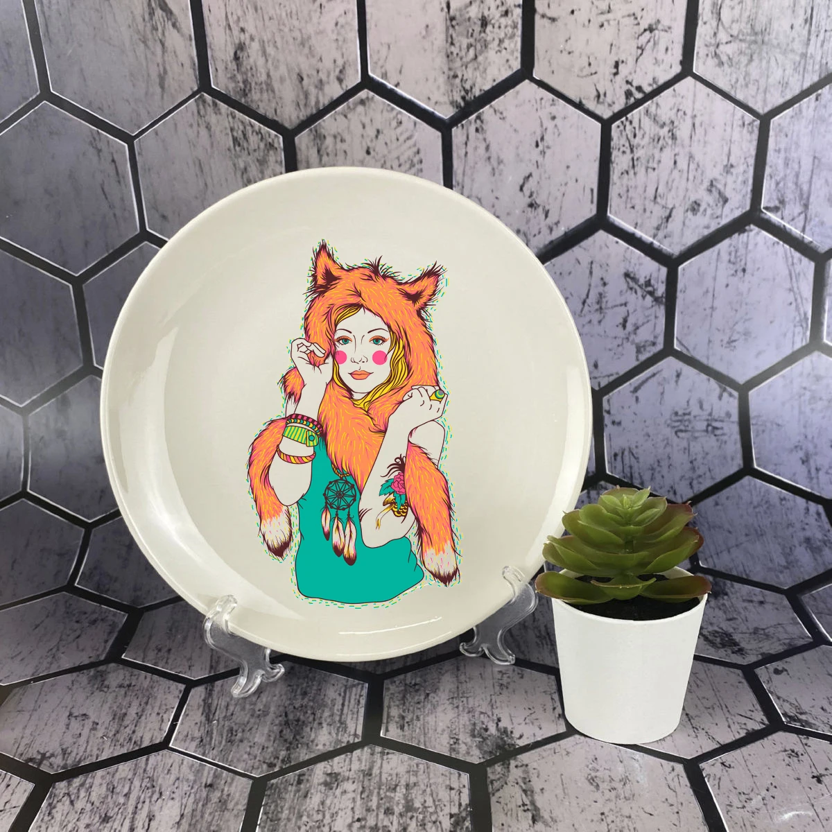 тарелка лиса