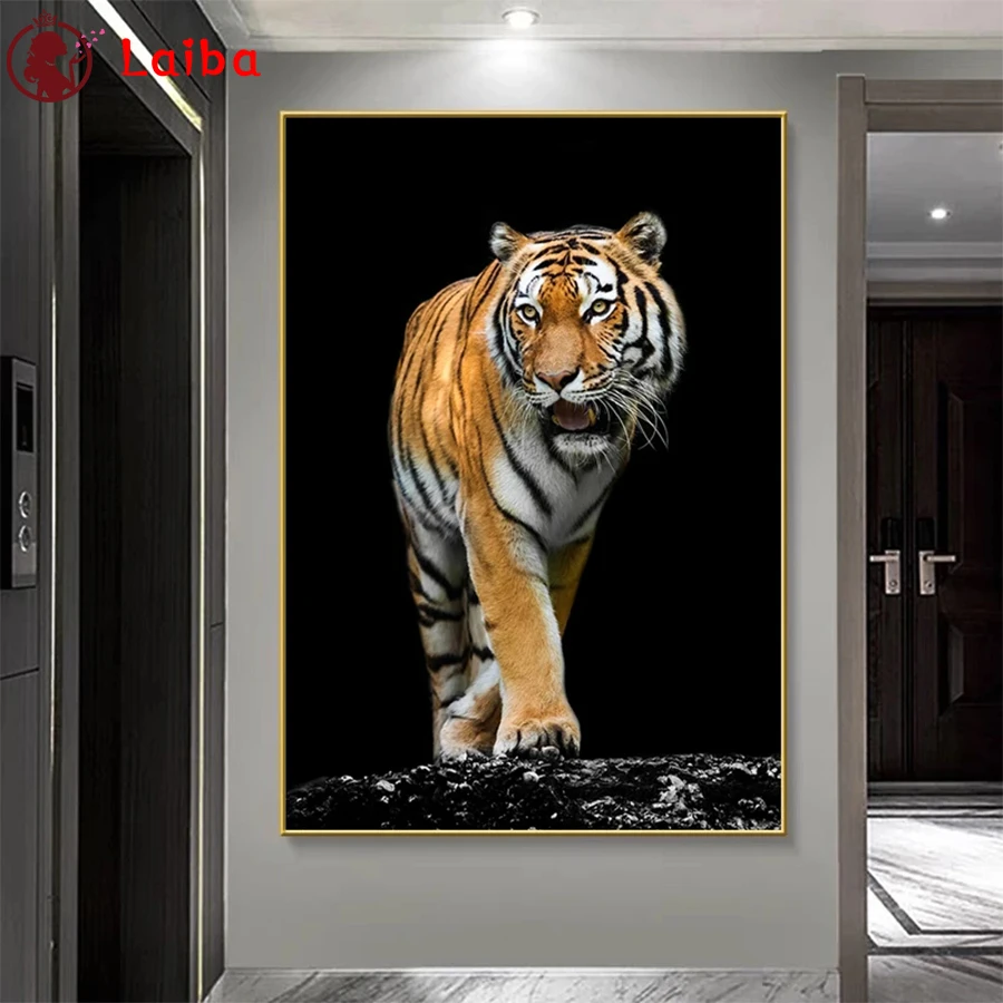 

Diamond Painting Modern Art Animal Tiger 5d Cross Stitch Diamond Embroidery Mosaic Gift Home Decor Picture Of Rhinestones
