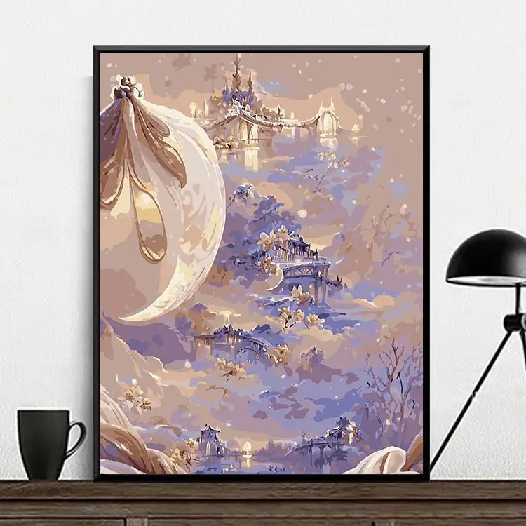 

Цифровая картина маслом «сделай сам» 3831Ann-Tulip, картина маслом, картина акриловыми цветами, взрывобезопасная пейзажная картина ручной работы